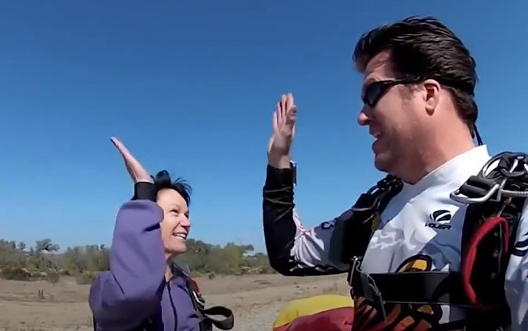 Boosting self-confidence through skydiving achievements